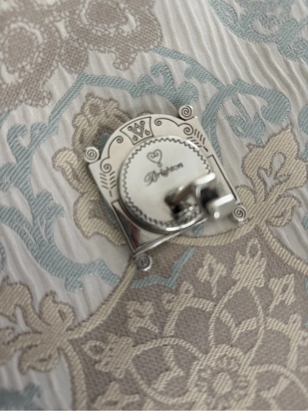 Brighton Silver Decorative Small Mantel Clock